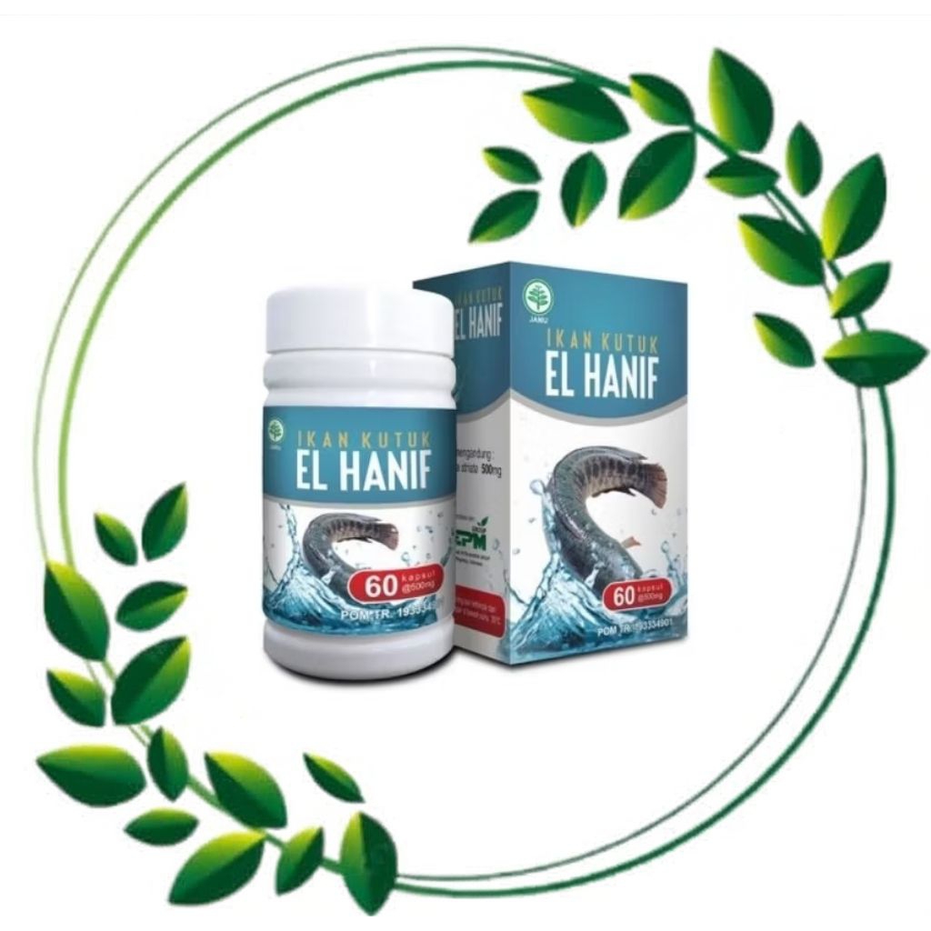 Original Best Seller  Kapsul Ikan Kutuk El Hanif | Kapsul Ikan Kutuk @60 Kapsul