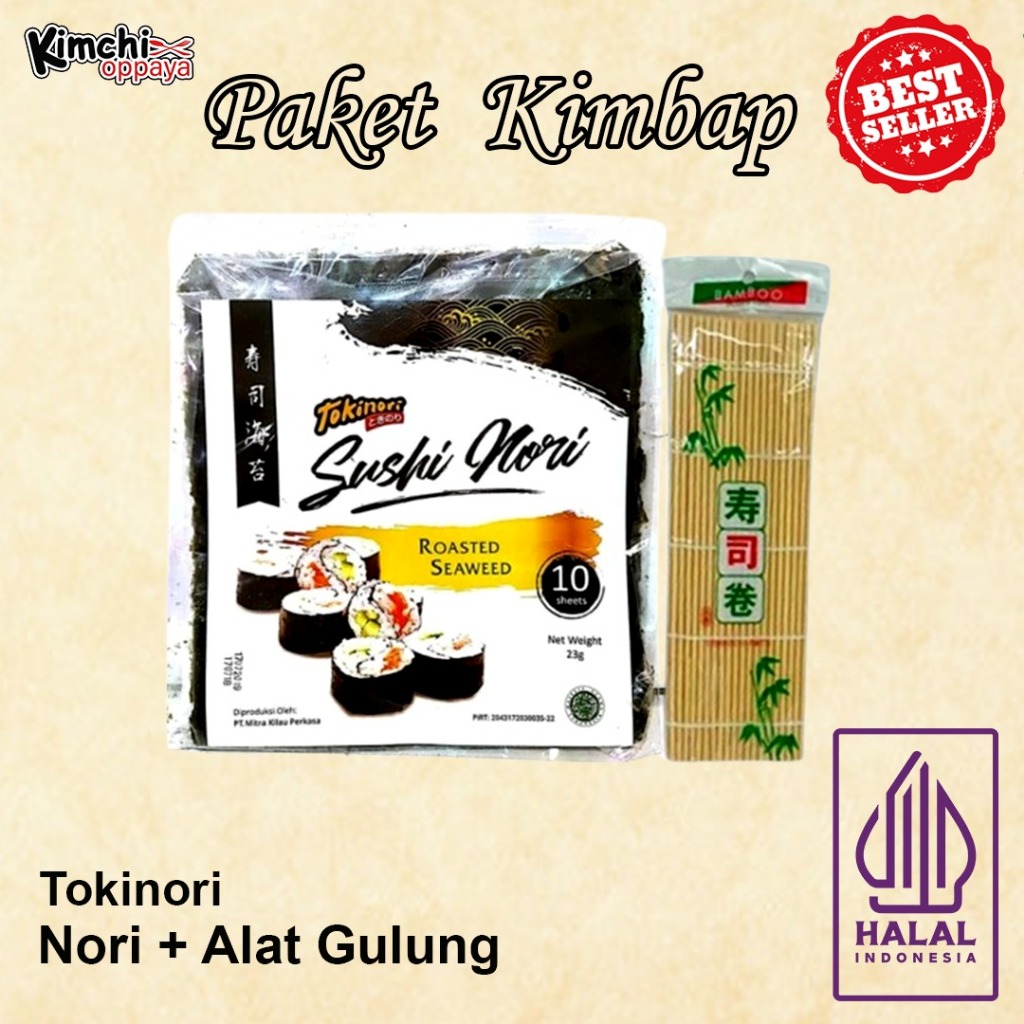 

Paket Tokinori 10 Lembar dan Sushi mat Tikar Penggulung Sushi Bamboo
