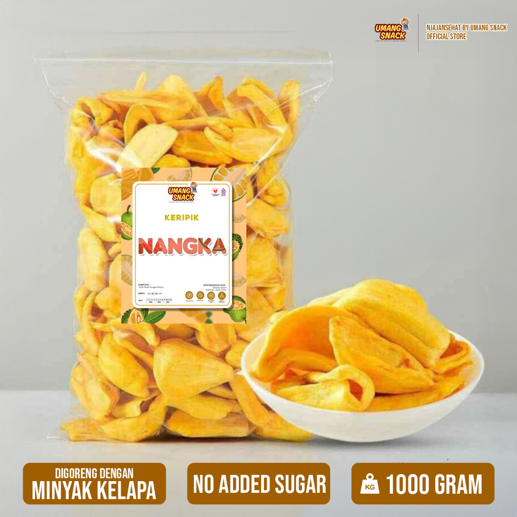 

MURAAH!! Keripik Nangka Premium Njajansehat Grade A 1 Kg 500 gram 250 gram