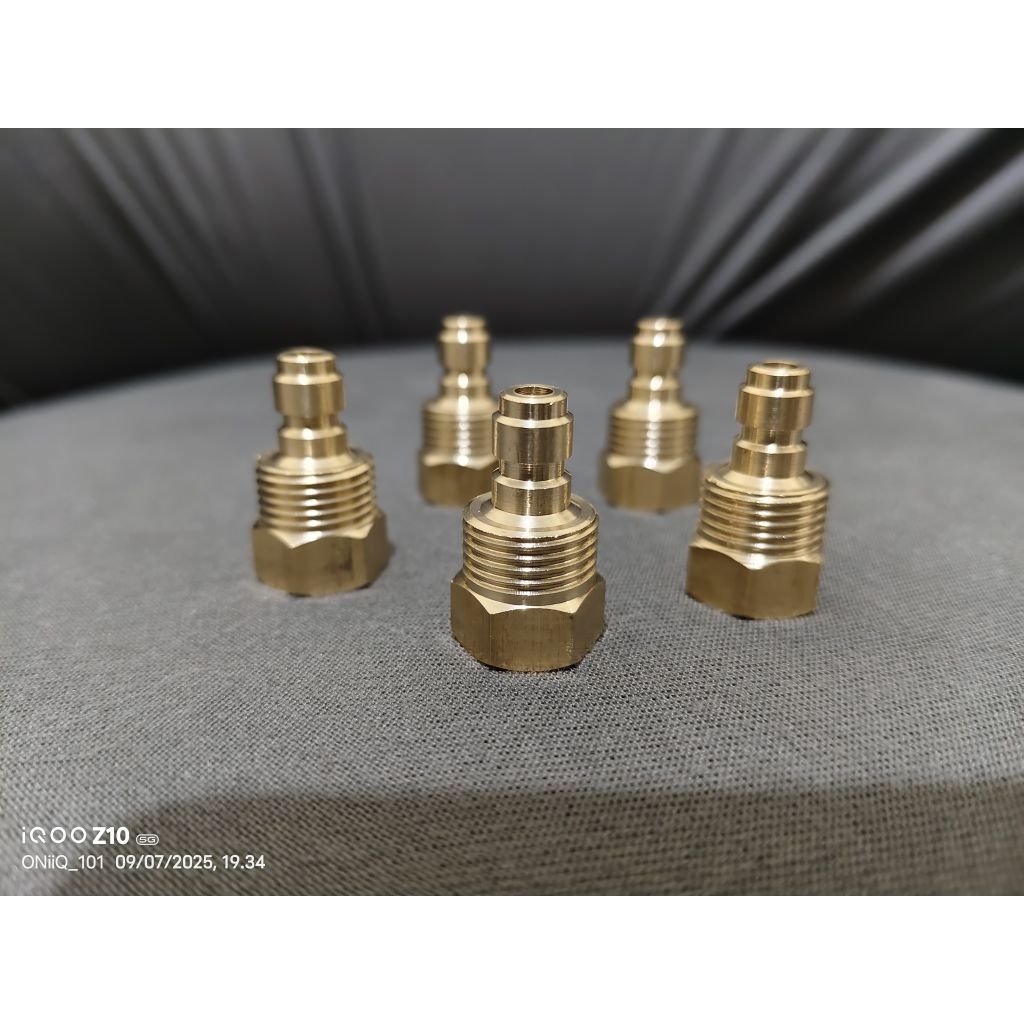 Micro coupler drat luar kopler mini kupler jantan ada bantalan teflon di dalam kopler