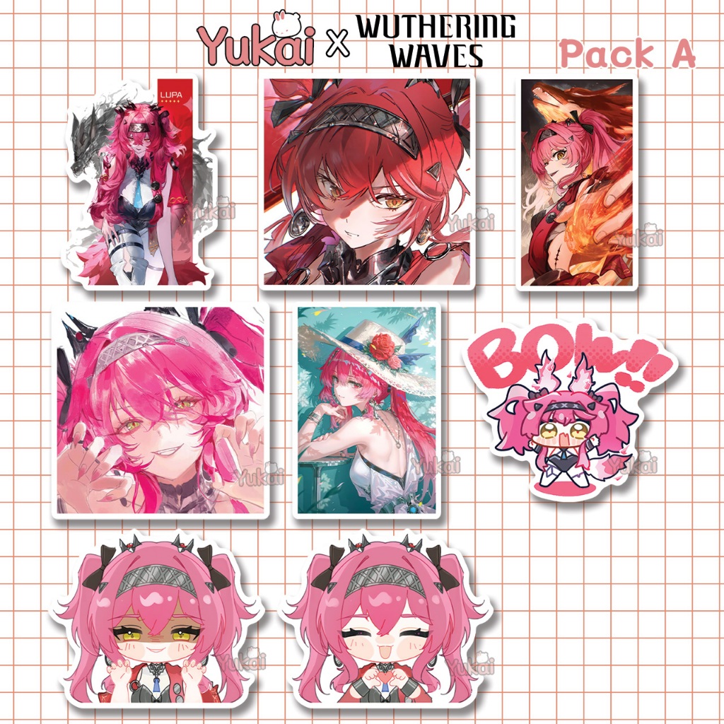 

Stiker Lupa Wuthering Waves Premium - Sticker Pack Anime Waterproof
