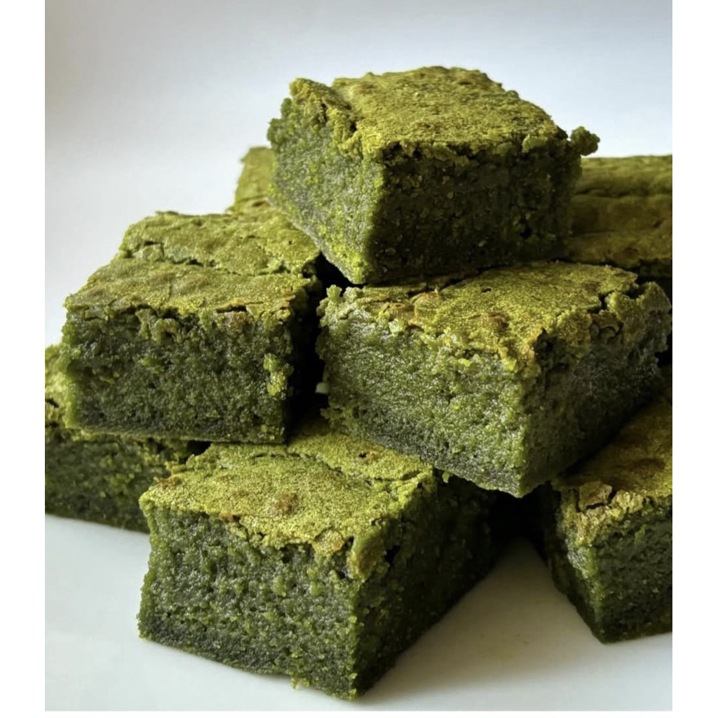 

brownies sourdough matcha 10*10/matcha brownies sehat/camilan fermentasi alami