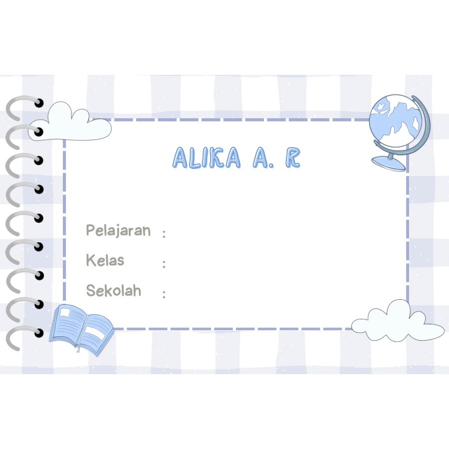 

STICKER LABEL CUSTOM BUKU SEKOLAH LUCU