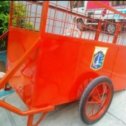 gerobak sampah besi 140 × 80 × 100