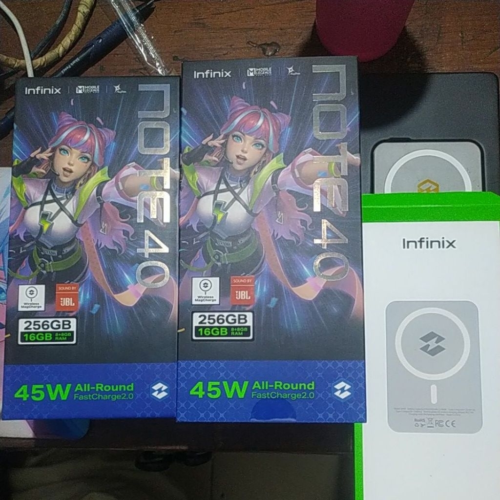 box and wireless charging only Infinix note 40