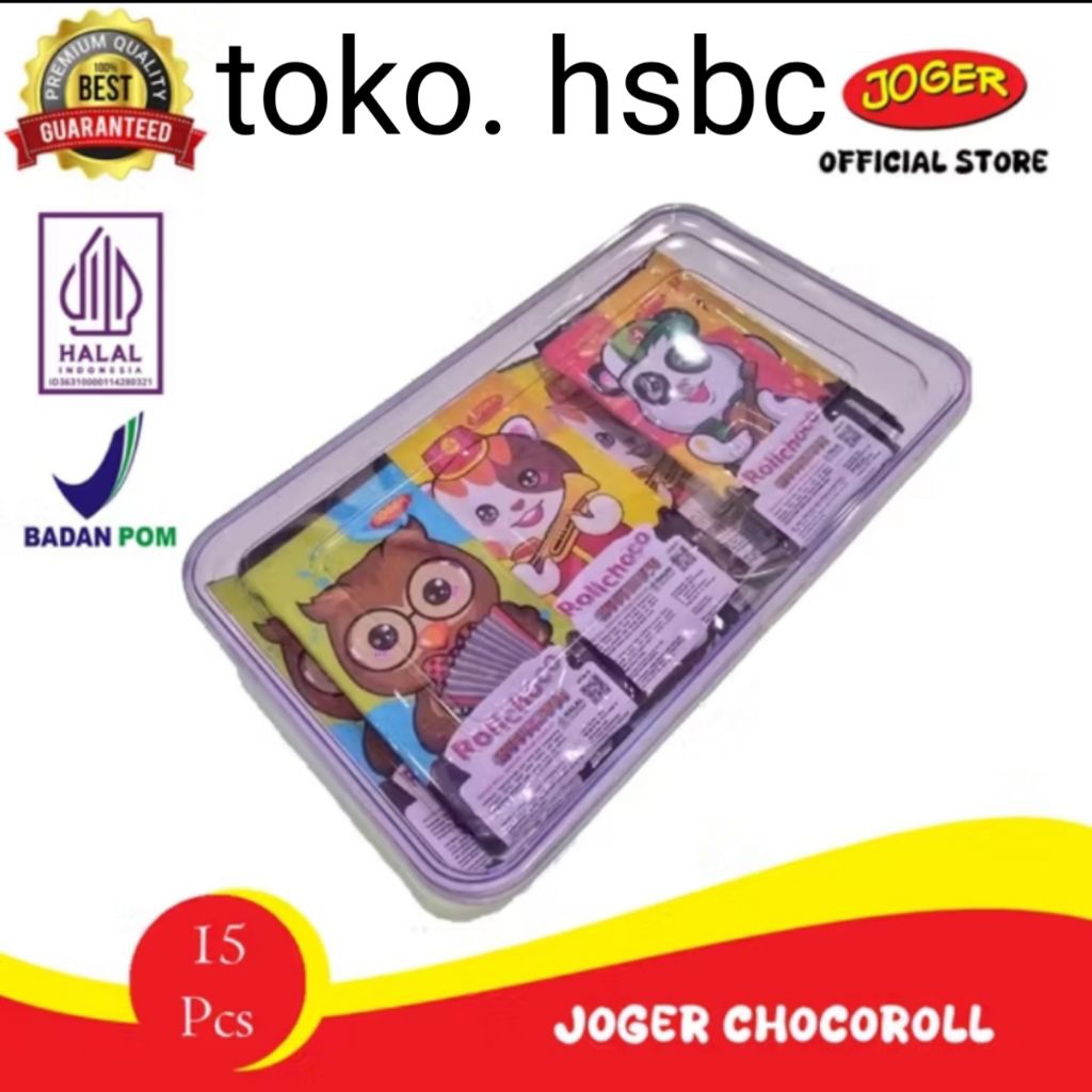 

JOGER WAFER ROLL COKELAT COLEK 1 TAPERWER 15 PCS@20g