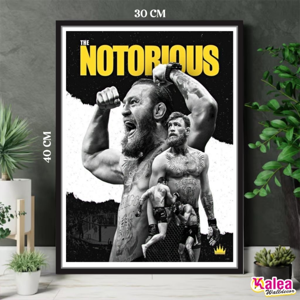 Hiasan Dinding UFC Conor McGregor Ukuran 30 X 40  / Poster Kayu UFC Conor McGregor Ukuran 30 X 40 / 