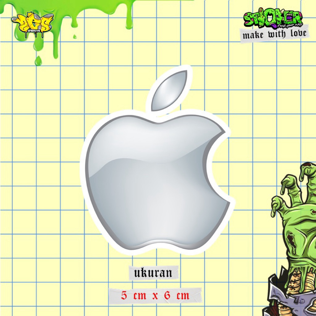 

sticker iphone | satuan | tahan air & berkualitas | bahan ( vinyl glossy / hologram )