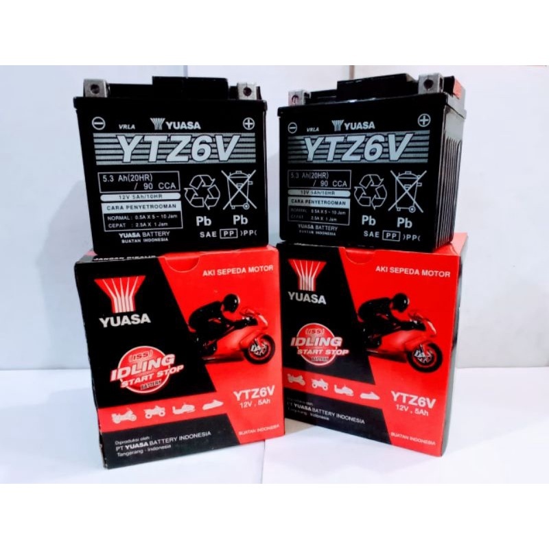 Aki Yuasa Ytz6v 12v 5Ah Aki Kering Yuasa Ytz6v Original Yuasa Aki Kering Vario 125 Vario 150 Aki Ker