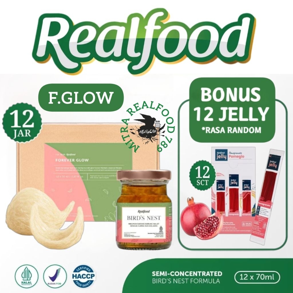 

Realfood Forever Glow Kurma + Kolagen 6 Botol & 12 Botol Bonus Jelly ( Minuman Sarang Burung Walet )