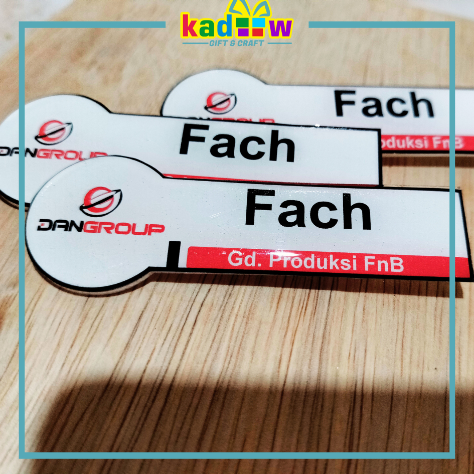 

Name Tag Magnet Custom Nama - Bentuk | Papan Nama Dada