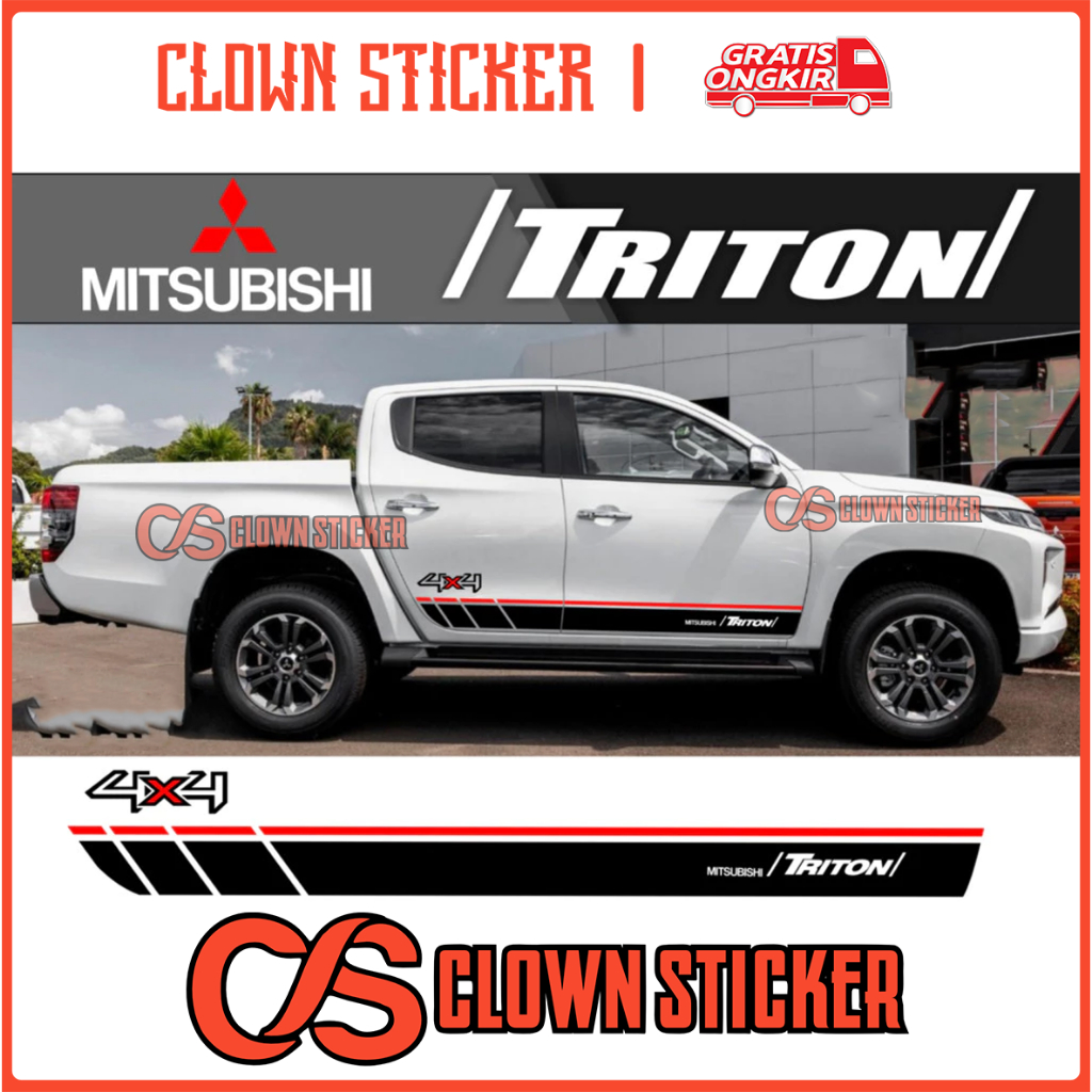 CLOWN sticker mitsubishi triton aksesoris mitsubishi triton