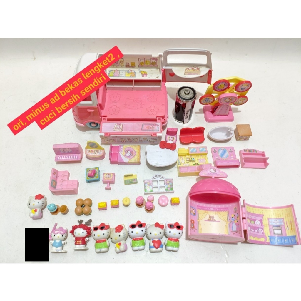 Set Hello kitty snack camper van town playset miniature figure