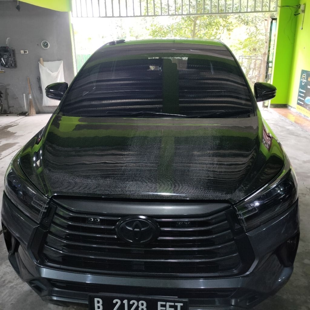 kap mesin toyota innova oem carbon kevlar