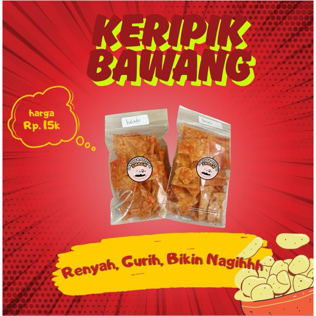 

Keripik Bawang Gurih Renyah – LAAVHEN SNACK (ISI 2)