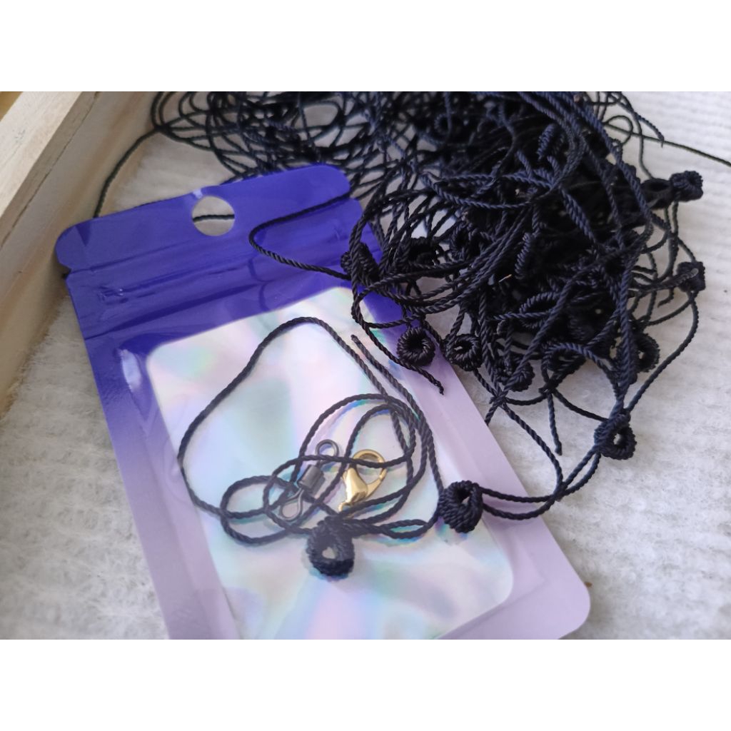 Tali Kaki Burung Kutilang Black Nilon Premium Extra Kuat Tali Burung Sangkar Layang