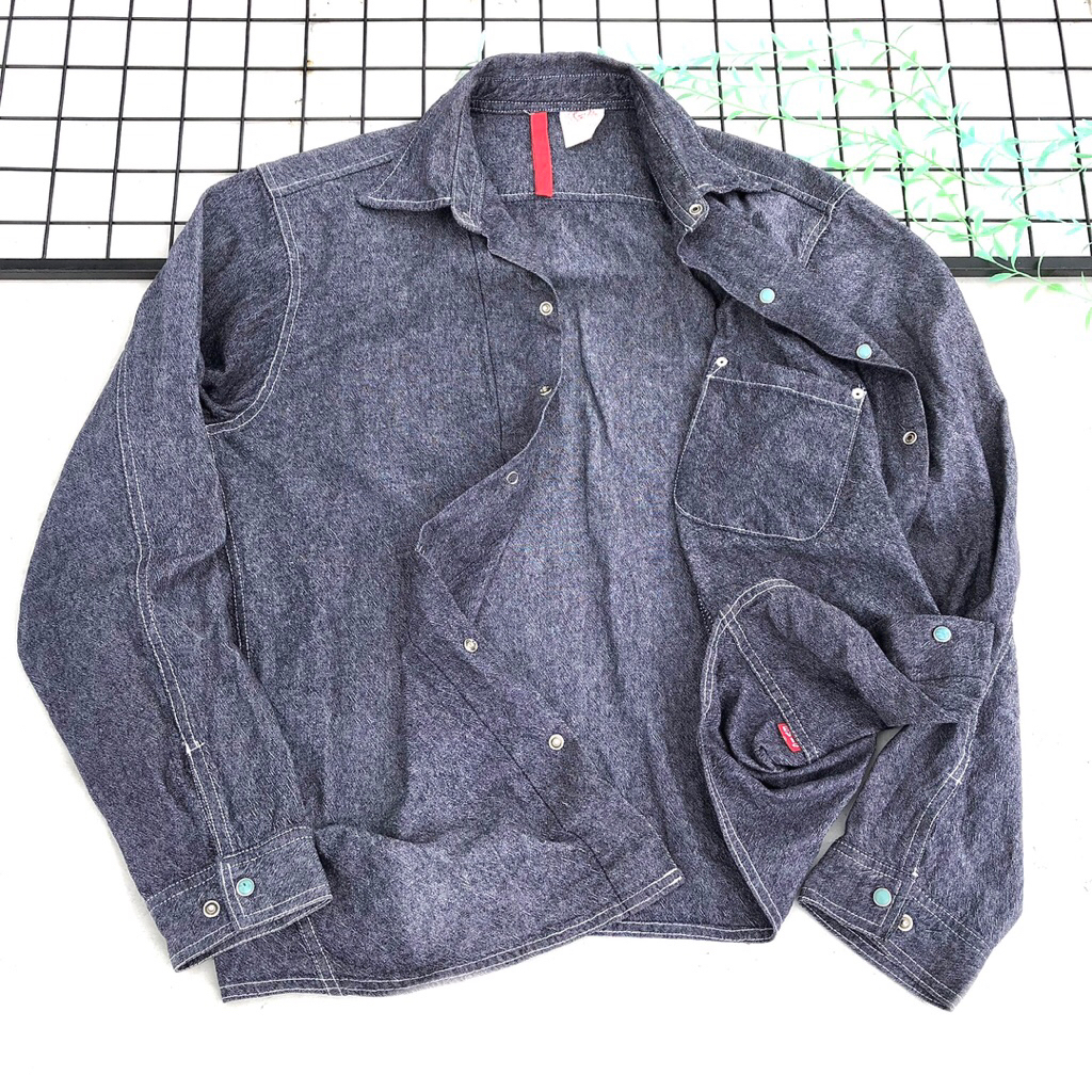 Kemeja Chambray Evis by evisu yamane denim