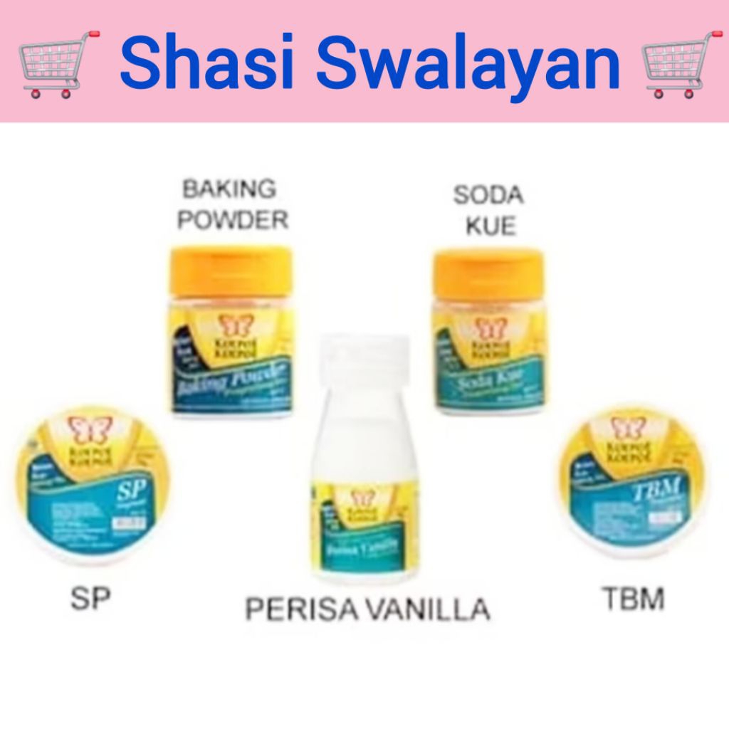 

KOEPOE KOEPOE Baking Powder/ Soda Kue/ Perisa Vanila/ SP/ TBM/ Ovalet