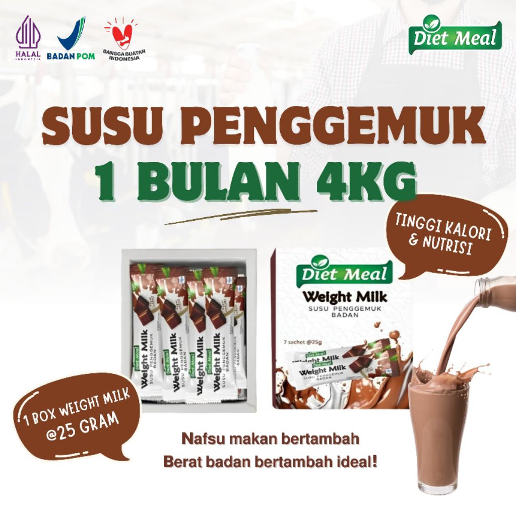 

Susu Penggemuk Badan Weight Milk 1 dus Box isi 7 sacet