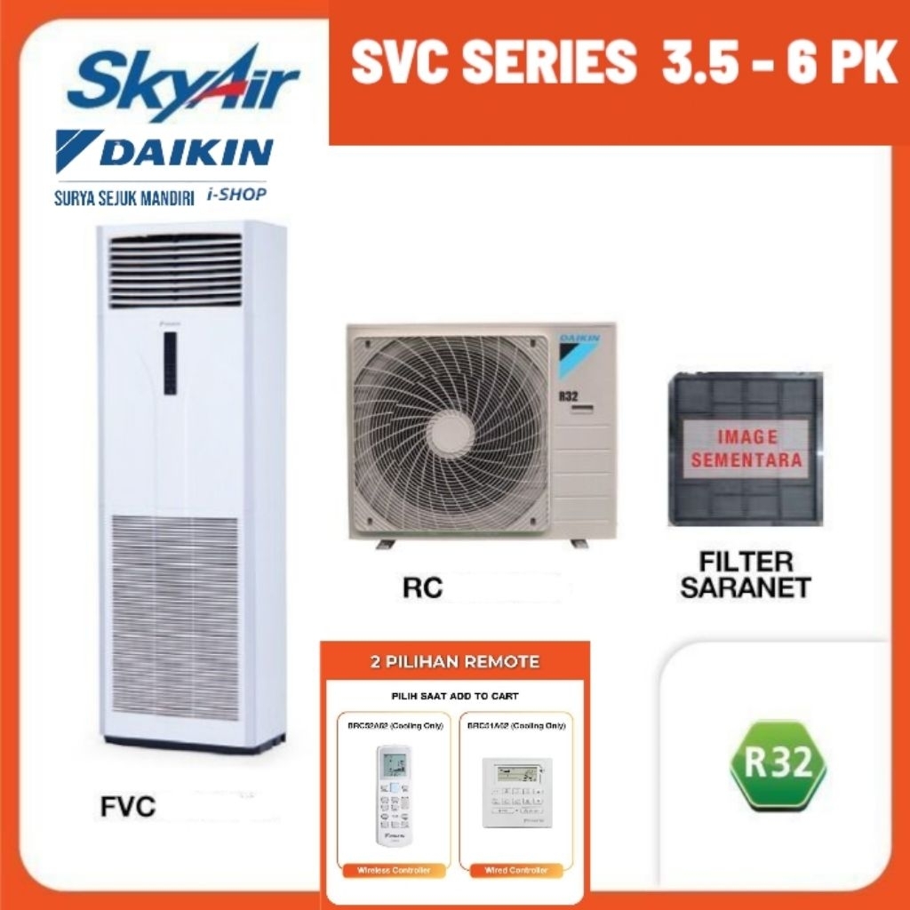 AC FLOOR STANDING DAIKIN MALAYSIA SVC SERIES 3.5pk 4pk 5pk 6pk