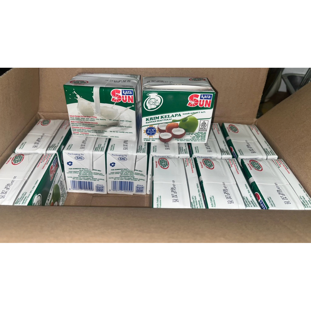 

SUN KARA SANTAN KELAPA SIAP PAKAI 200ML PER PCS/SATUAN