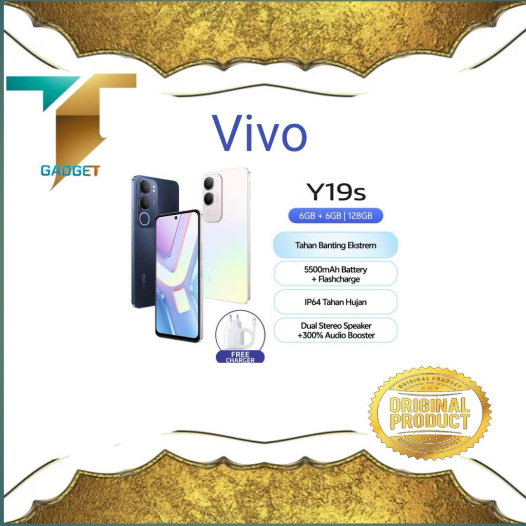 vivo y19s ram 6gb/rom 128gb garansi resmi vivo