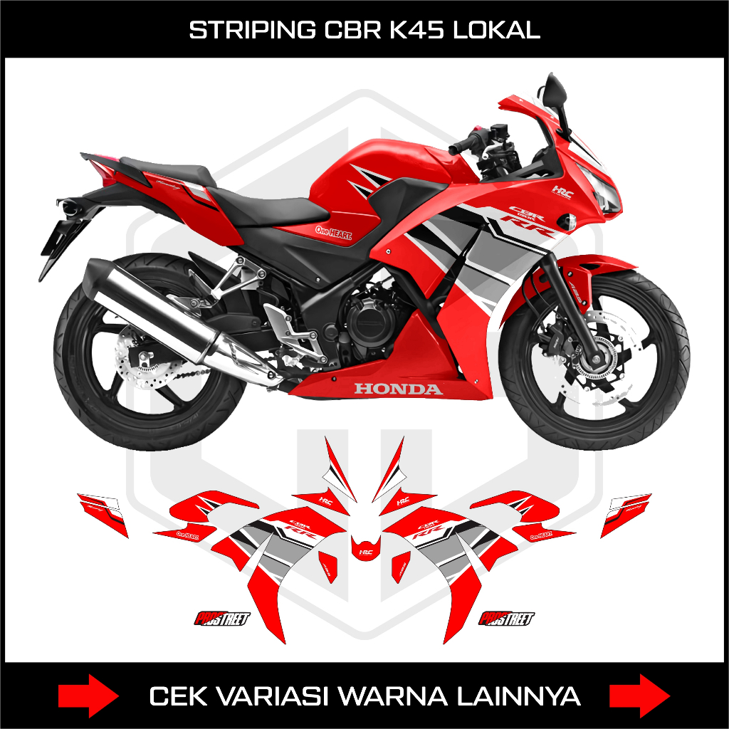 STRIPING CBR 150R K45A Lokal / Decal Variasi Striping Honda CBR Lokal 150 K45A