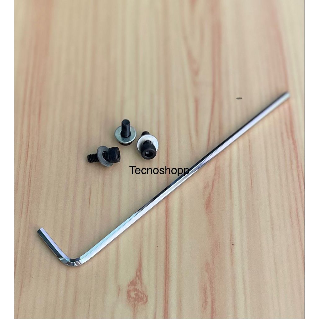 BAUT ISC Type L & Kunci L untuk Avanza, Rush, Ayla, Sirion, Xenia dll (3pcs baut & ring + kunci L)