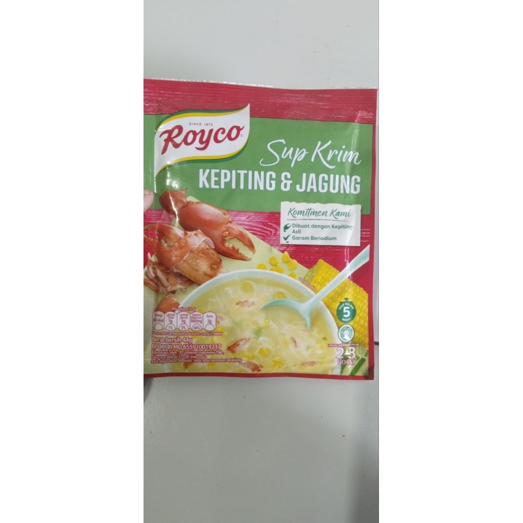 

Royco sup krim kepiting&jagung 44gr