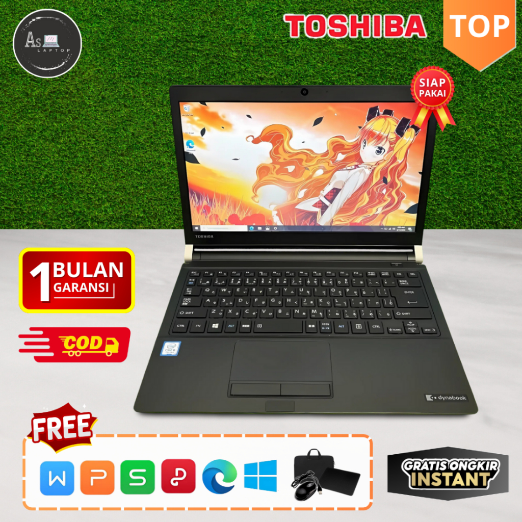 Laptop Toshiba R73 B65 Core i3 i5 Gen 7 | Layar 13'3 inch | Second Mulus Berkualitas dan Bergaransi