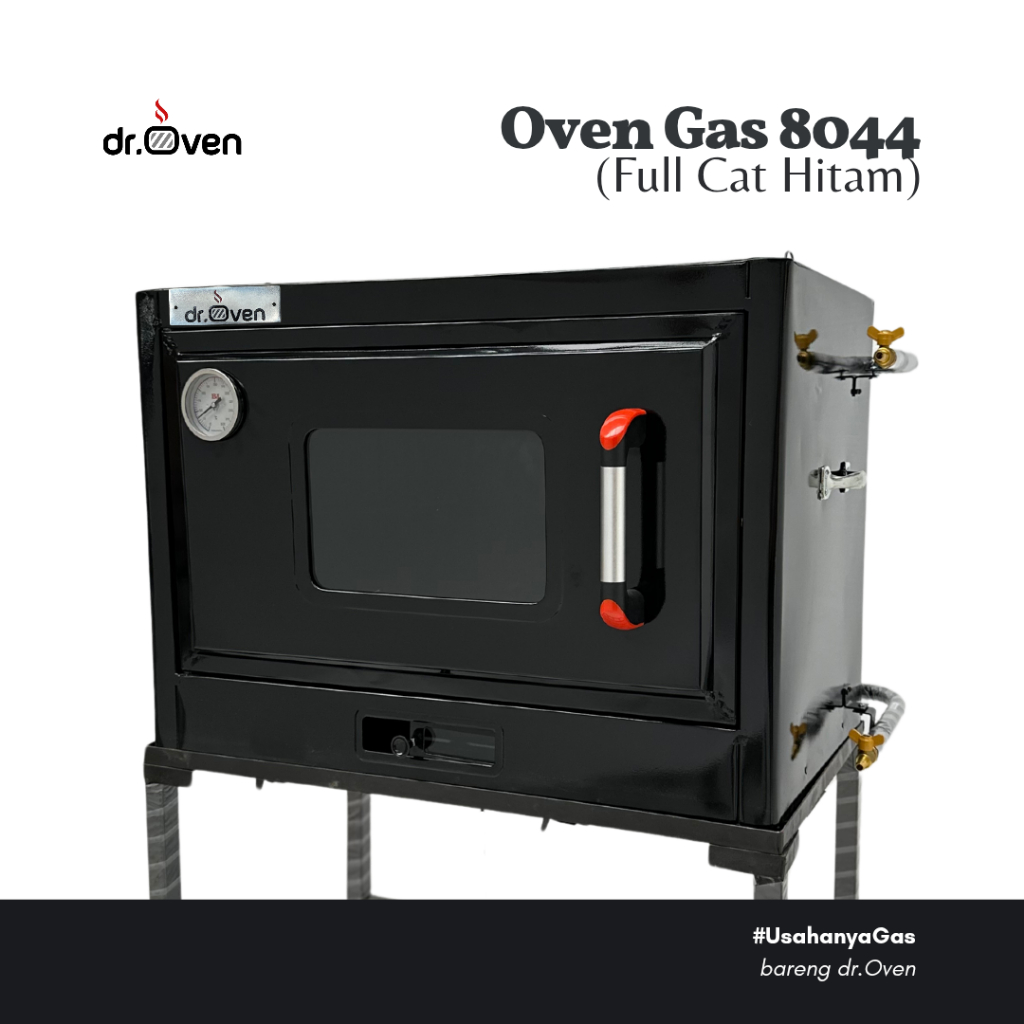 Dr.Oven Oven Gas 80x44 tipe DR-8044 Black + Meja | Oven Gas UMKM & Rumahan (TERMASUK ONGKIR)