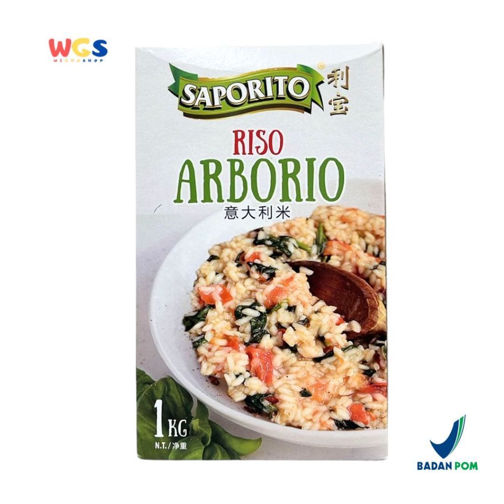 

Saporito Risotto Superfino Arborio Rice 1kg - Beras Italy