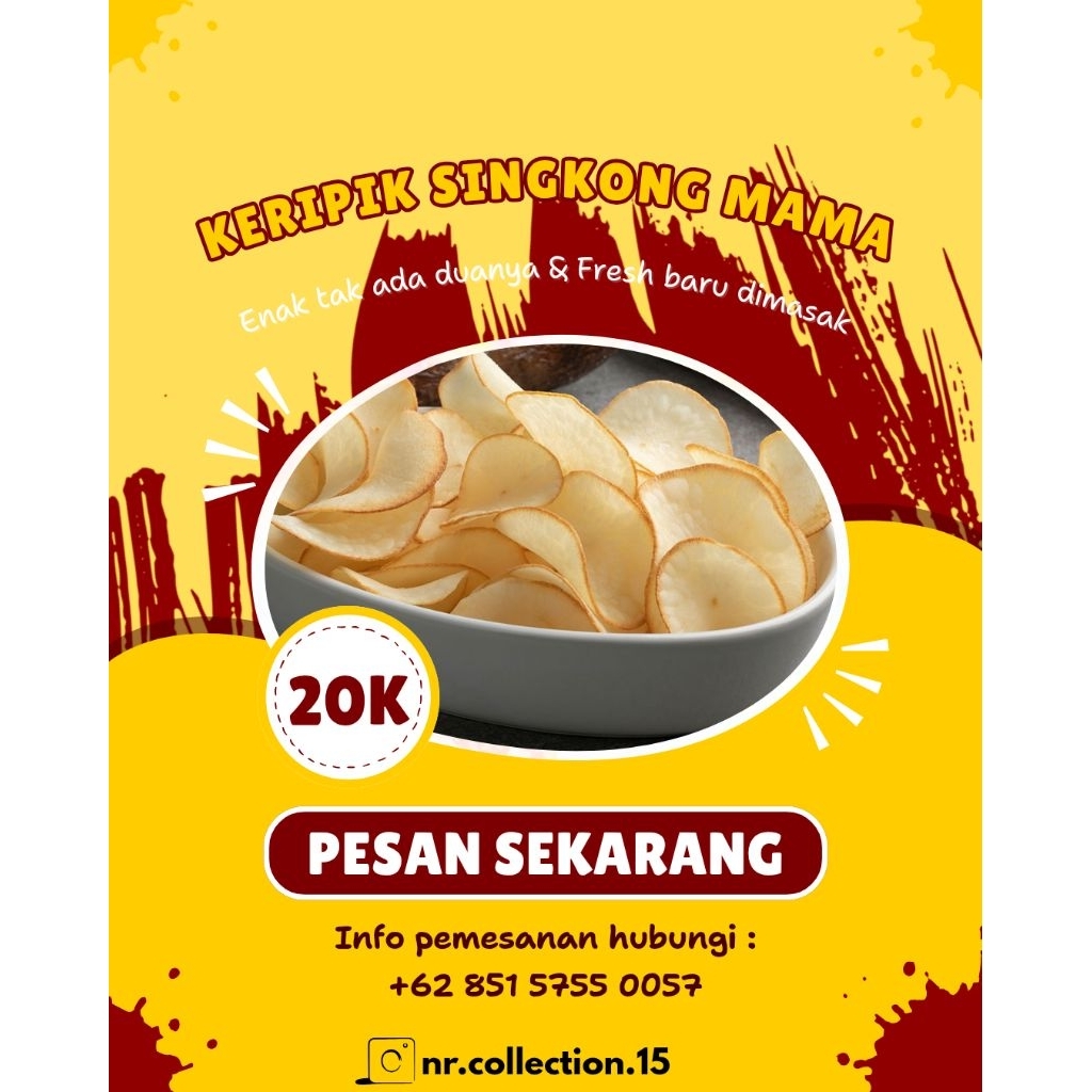

KERIPIK SINGKONG MAMA - LEZAT NIKMAT - GURIH RENYAH - FRESH BARU DIGORENG