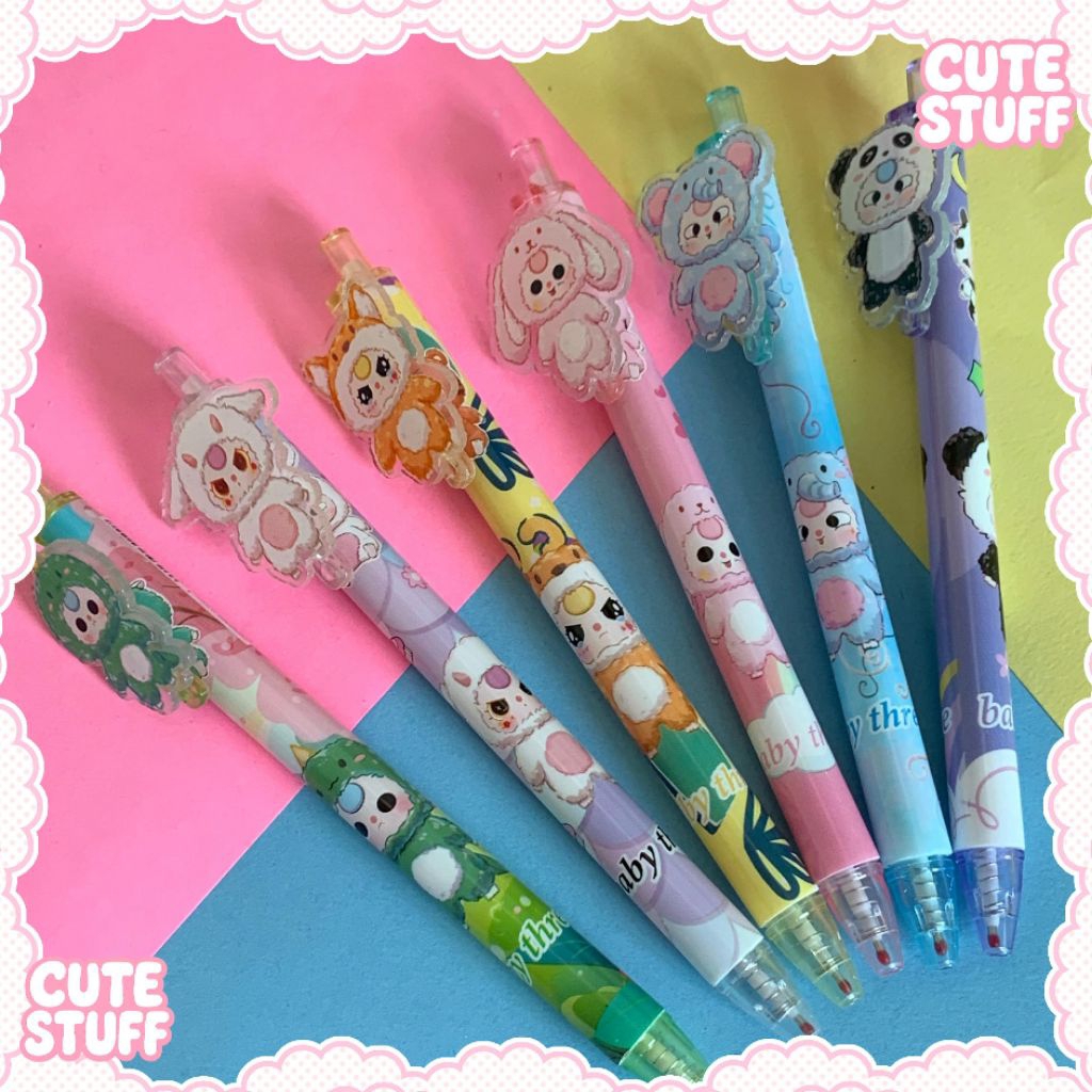 

❤CS❤ Bolpoint Fancy Karakter Lucu, Pulpen Satuan, Pen Gel Baby Three Hewan 6 Warna 0,5mm❤CS❤ Bolpoint Fancy Karakter Lucu, Pulpen Satuan, Pen Gel Baby Three Hewan 6 Warna 0,5mm