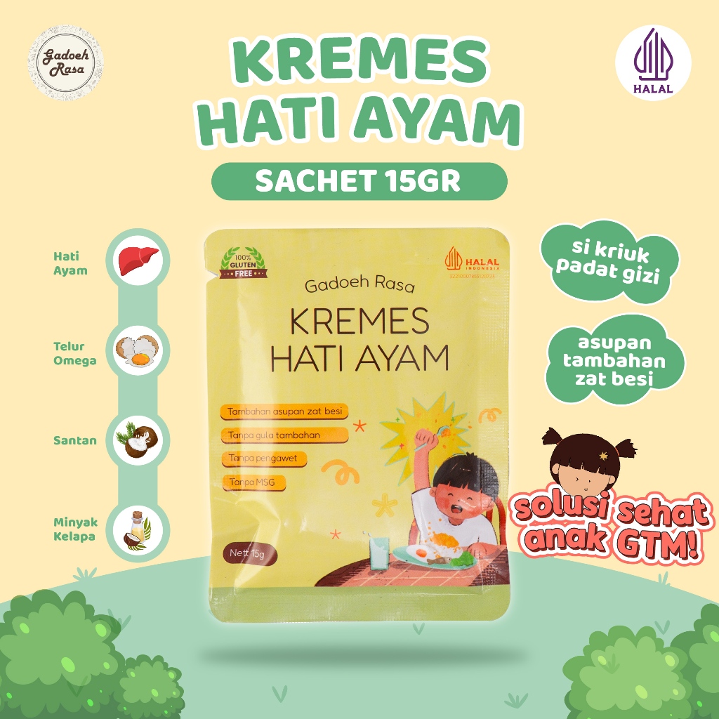 

Gadoeh Rasa Kremes Hati Ayam Sachet 15gr
