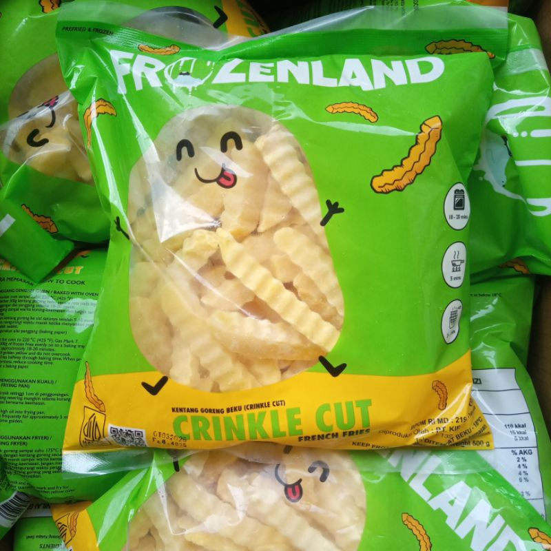 

Frozenland Crinkle Cut 500 gram | Kentang Crinkle Frozenland