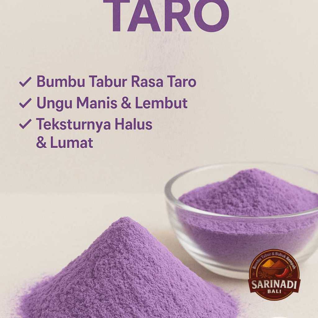 

buatkan bubuk tabur Ubi Taro 1Kg Kiloan Bumbu Tabur Rasa Taro Ungu Manis Lembut