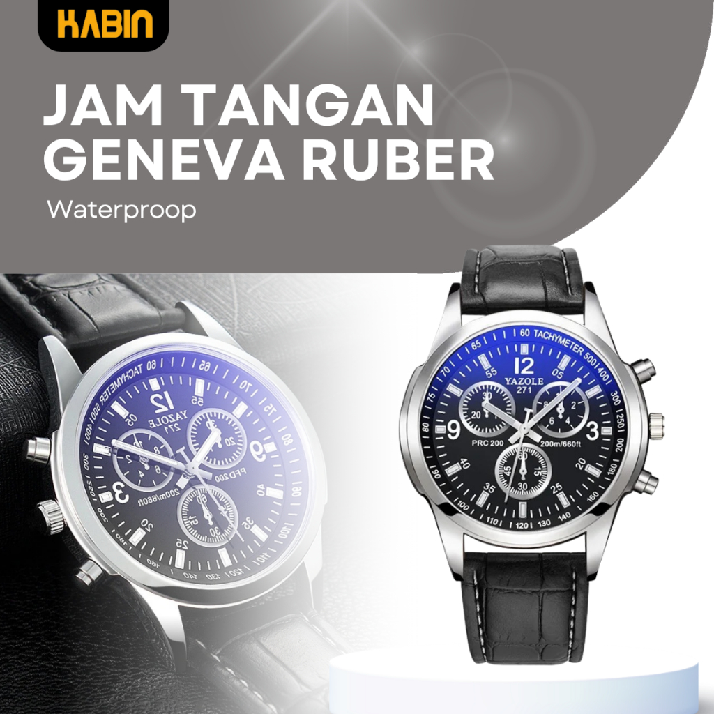 Jam Tangan Geneva Pria wanita Sport Casual Original Strap Rubber Waterproof