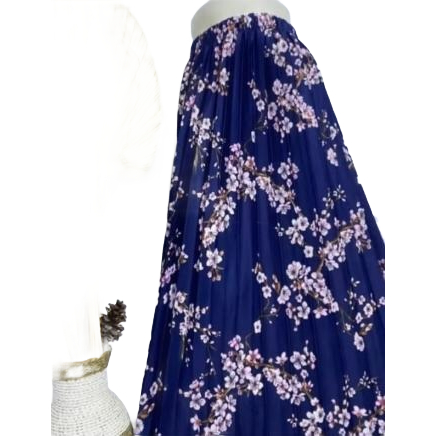 Rok Wanita Panjang motif Bunga Merah/Rok plisket motif bunga