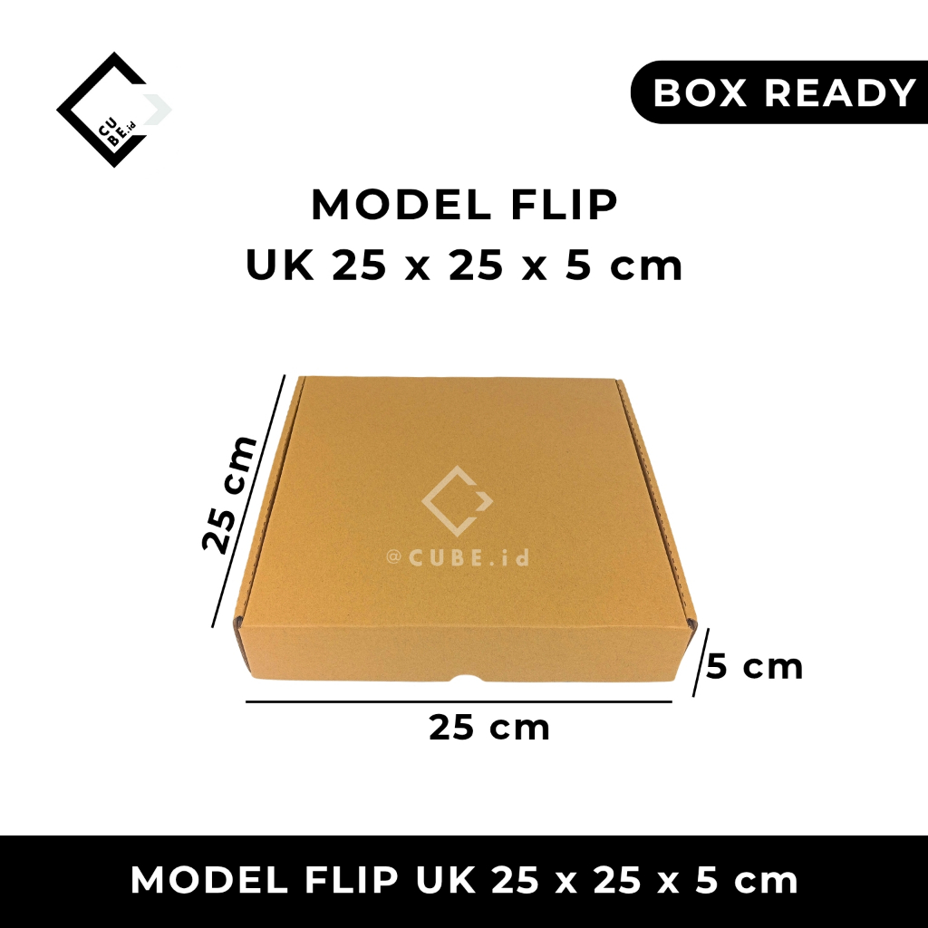 

DUS MODEL FLIP / CORRUGATED FLIP BOX uk 25 x 25 x 5 cm