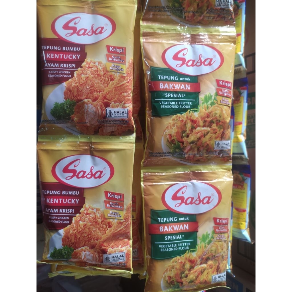 

Sasa tepung Kentucky, tepung bakwan &Sasa serbaguna 70g renceng @10pcs