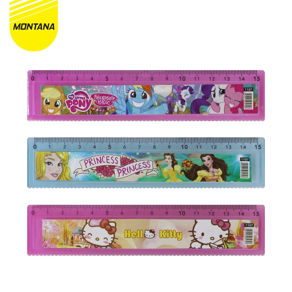 

MONTANA Penggaris Akrilik 15-20 Cm Acrylic Ruler Fancy Motif Karakter Ecer