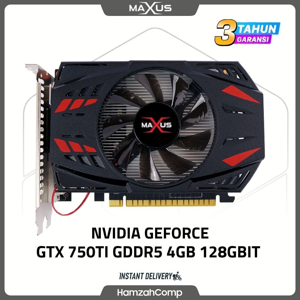 VGA GeForce GTX 750 Ti 4GB MAXUS 128BIT GDDR5 / VGA GTX 750 Ti 4 GB /  VGA GTX 750Ti 4GB