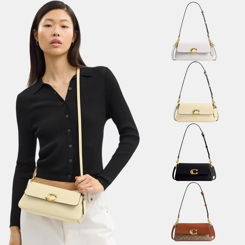 COACH Jet Shoulder Bag Moonlight Bag COACH Jet Signature Canvas Shoulder Bag