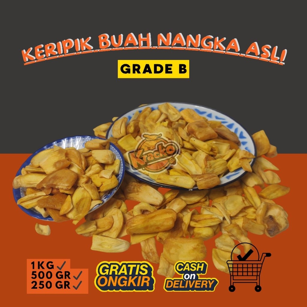 

KRACKO Keripik Nangka 1 kg 500 gram 250 gram Grade B Manis Renyah