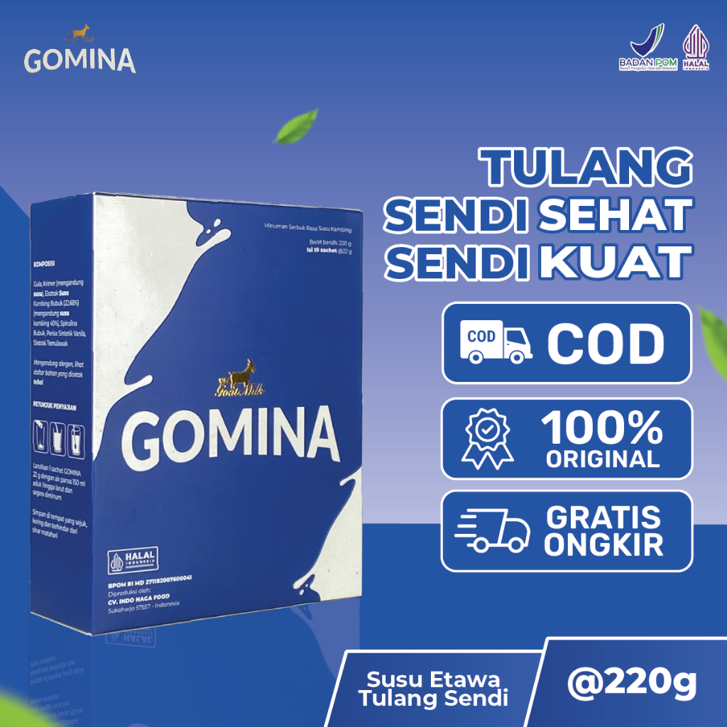 

GOMINA Susu Kambing Etawa - Bantu Menguatkan Sendi dan Hilangkan Nyeri Lutut - 100% ORIGINAL