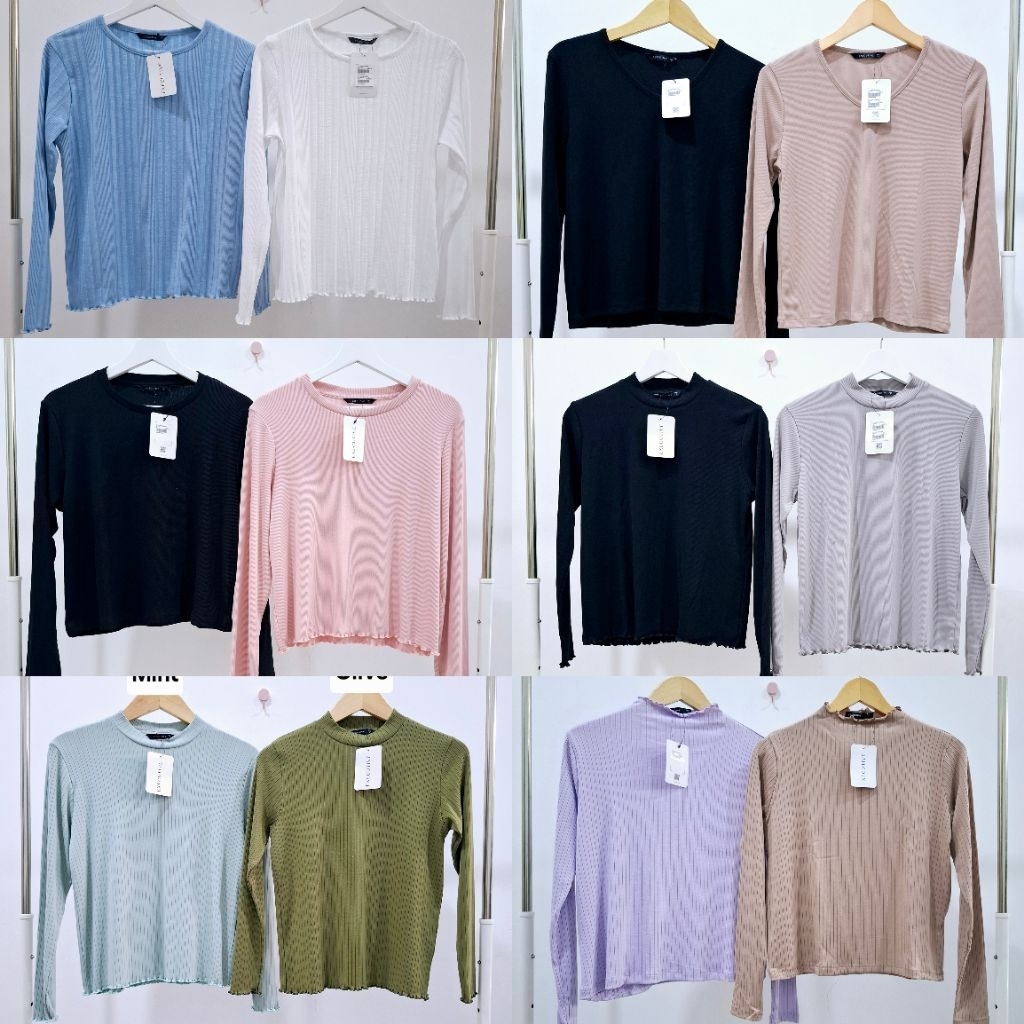 EXECUTIVE RIB TSHIRT KAOS LENGAN PANJANG MANSET