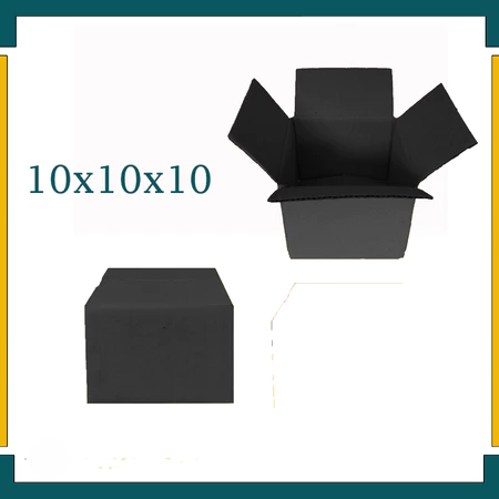 

(10pcs) Box Hampers Kemasan Kado Hadiah Souvenir Box Sparepart 10x10x10cm Motif Full Hitam