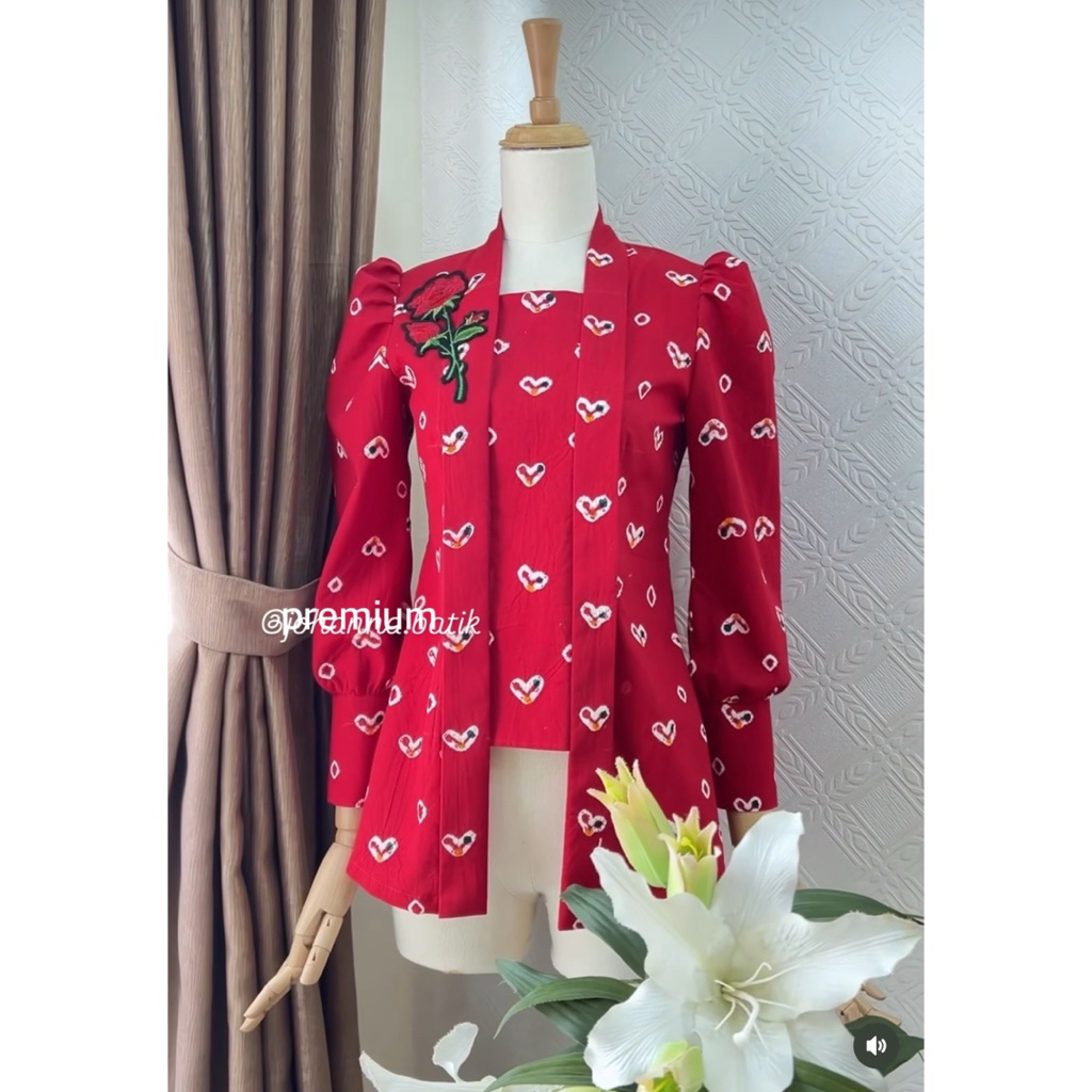 Atasan Batik Cirebon Bahan Katun | Atasan Blouse batik wanita kerja fashion