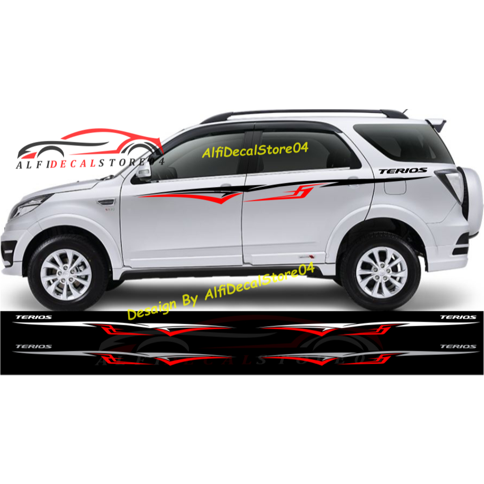 Sticker Terios Cutting Stiker Mobil Daihatsu Terios Old/New Stiker list Body Terios Adventure